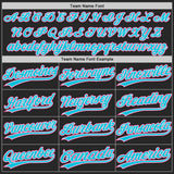 Custom Black Lakes Blue White-Pink Authentic Baseball Jersey