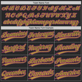 Custom Black Old Gold-Pink Authentic Baseball Jersey
