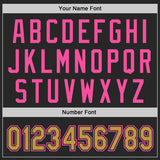 Custom Black Old Gold-Pink Authentic Baseball Jersey