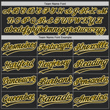 Custom Black Yellow-White Authentic Baseball Jersey