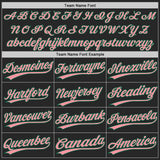 Custom Black Kelly Green-Medium Pink Authentic Baseball Jersey