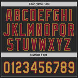 Custom Black Old Gold-Crimson Authentic Baseball Jersey