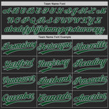 Custom Black Green-Gray Authentic Baseball Jersey