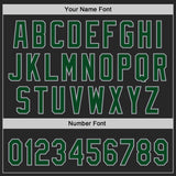 Custom Black Green-Gray Authentic Baseball Jersey