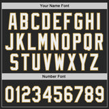 Custom Black White-Old Gold Authentic Baseball Jersey