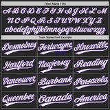 Custom Black White-Purple Authentic Baseball Jersey