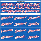 Custom Blue White-Red Authentic Throwback Basketball Jersey