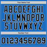 Custom Blue Black-White Authentic Throwback Basketball Jersey