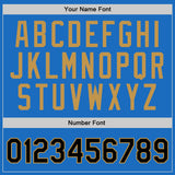 Custom Blue Black-Old Gold Authentic Throwback Basketball Jersey