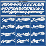 Custom Blue White-Gray Mesh Authentic Throwback Baseball Jersey