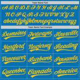 Custom Blue Yellow Authentic Baseball Jersey