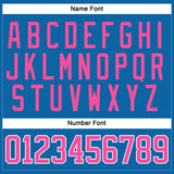 Custom Blue Pink-White Hockey Jersey