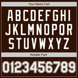 Custom Brown White Authentic Baseball Jersey