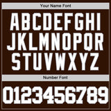 Custom Brown White-Gray Authentic Basketball Jersey