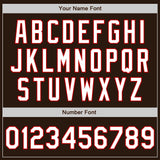 Custom Brown White-Red Authentic Baseball Jersey
