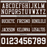 Custom Brown White Authentic Football Jersey