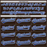 Custom Brown Royal-White Authentic Baseball Jersey