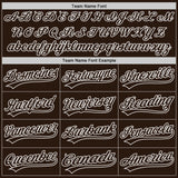Custom Brown-White Authentic Baseball Jersey