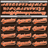 Custom Brown Orange-White Authentic Baseball Jersey