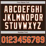 Custom Brown Orange-White Authentic Baseball Jersey