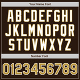 Custom Brown Old Gold-White Authentic Baseball Jersey