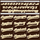 Custom Brown Vegas Gold-White Authentic Baseball Jersey