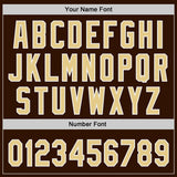 Custom Brown Vegas Gold-White Authentic Baseball Jersey