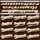 Custom Brown White-Vegas Gold Authentic Baseball Jersey