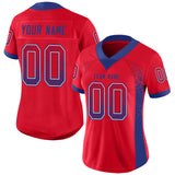 Custom Red Royal-White Drift Fashion Football Jersey