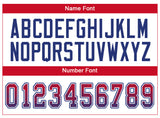 Custom Red Royal-White Drift Fashion Football Jersey