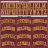 Custom Burgundy Old Gold Authentic Basketball Jersey