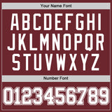 Custom Burgundy White Authentic Basketball Jersey