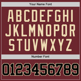 Custom Burgundy Black-Cream Authentic Basketball Jersey