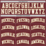 Custom Burgundy White-Old Gold Authentic Basketball Jersey