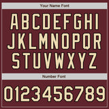 Custom Burgundy Cream-Black Authentic Baseball Jersey