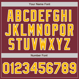 Custom Stitched Burgundy Gold-White Baseball Pullover Sweatshirt Hoodie