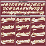 Custom Burgundy White-Vegas Gold Authentic Baseball Jersey
