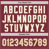 Custom Burgundy Vegas Gold-White Authentic Baseball Jersey