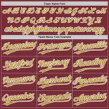 Custom Burgundy Old Gold-White Authentic Baseball Jersey
