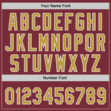 Custom Burgundy Old Gold-White Authentic Baseball Jersey
