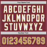 Custom Burgundy Old Gold-White Authentic Baseball Jersey