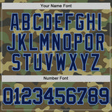 Custom Camo Navy-Light Blue Authentic Salute To Service Basketball Jersey