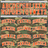 Custom Camo Orange-White Authentic Salute To Service Basketball Jersey