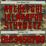 Custom Camo Red-Black Authentic Salute To Service Basketball Jersey