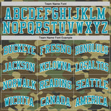 Custom Camo Teal-White Authentic Salute To Service Basketball Jersey