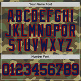 Custom Camo Navy-Red Authentic Salute To Service Basketball Jersey