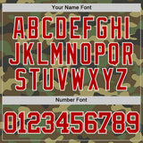 Custom Camo Red-White Authentic Salute To Service Basketball Jersey