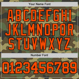 Custom Camo Orange-Black Authentic Salute To Service Basketball Jersey