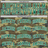 Custom Camo Kelly Green-White Authentic Salute To Service Basketball Jersey