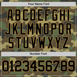 Custom Camo Black-Old Gold Authentic Salute To Service Basketball Jersey